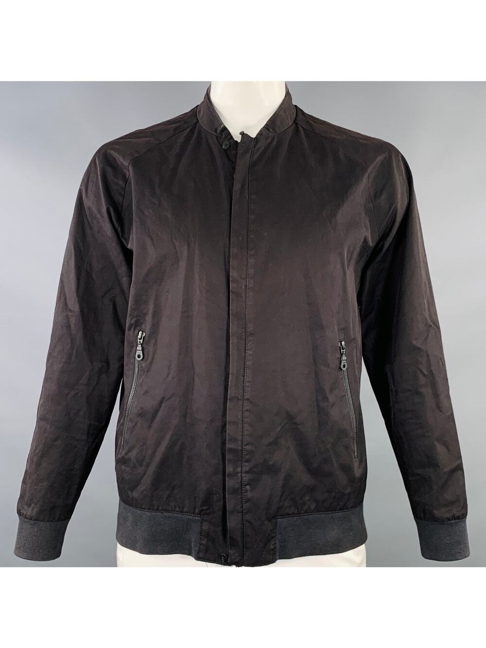 WELCOME STRANGER Size L Black Cotton Blend Zip Up Jacket